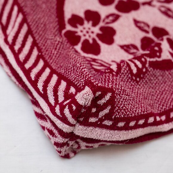 Purple Butterfly Vintage Handmade Towel Tote - Picture 7 of 10